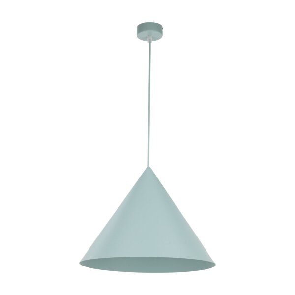 Lampe à suspendre métal menthe Ø 50 cm H : max 170 cm grand E27 Retro