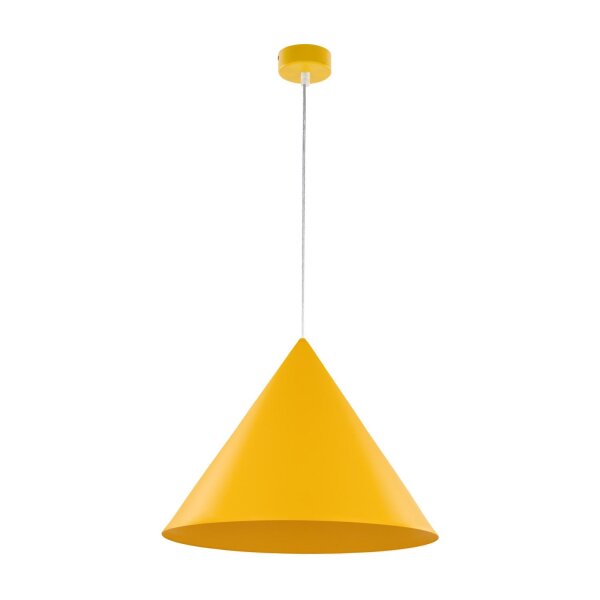 Lampe à suspendre métal Ø 50 cm H : max. 170 cm Jaune E27 Retro