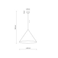 Lampe à suspendre métal Ø 50 cm H :...