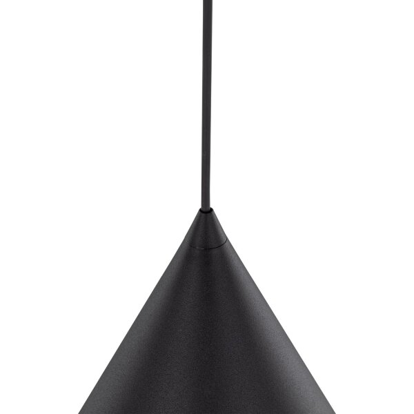 Lampe à suspendre noire métal Ø 25 cm H : max. 160 cm E27