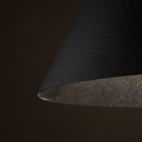 Lampe à suspendre noire métal Ø 25 cm H : max. 160 cm E27