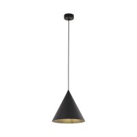Hängelampe Schwarz Metall Ø 25 cm H: max. 160...