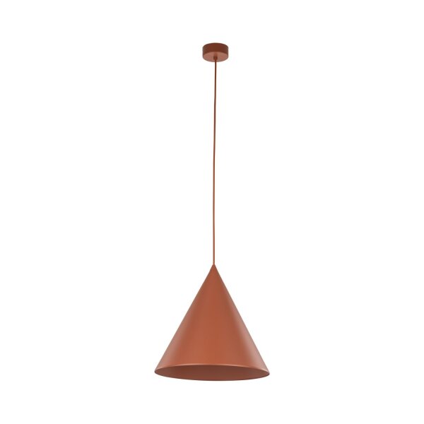 Lampe à suspendre métal Ø 32 cm H : max. 165 cm Rouge rétro E27