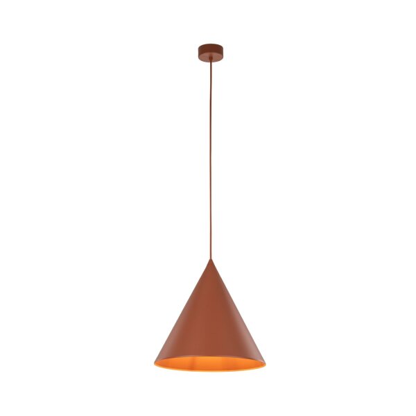 Lampe à suspendre métal Ø 32 cm H : max. 165 cm Rouge rétro E27