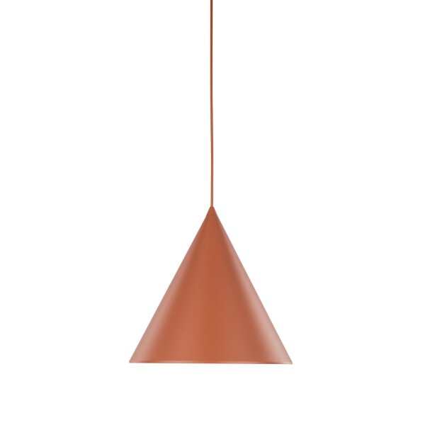 Lampe à suspendre métal Ø 32 cm H : max. 165 cm Rouge rétro E27