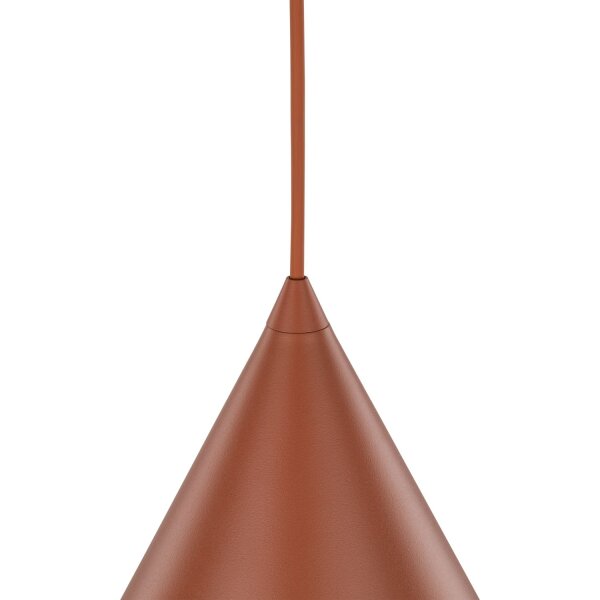 Lampe à suspendre métal Ø 32 cm H : max. 165 cm Rouge rétro E27