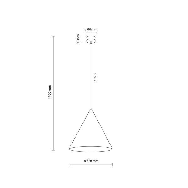 Lampe à suspendre métal Ø 32 cm H : max. 165 cm Rouge rétro E27