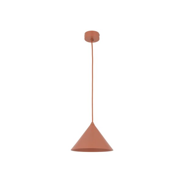Suspension métal Ø 19 cm H : max. 155 cm Rouge E27 Retro