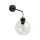 Wandlampe Kugel Schirm Glas E27 H: 28 cm B: 18 cm KALETE