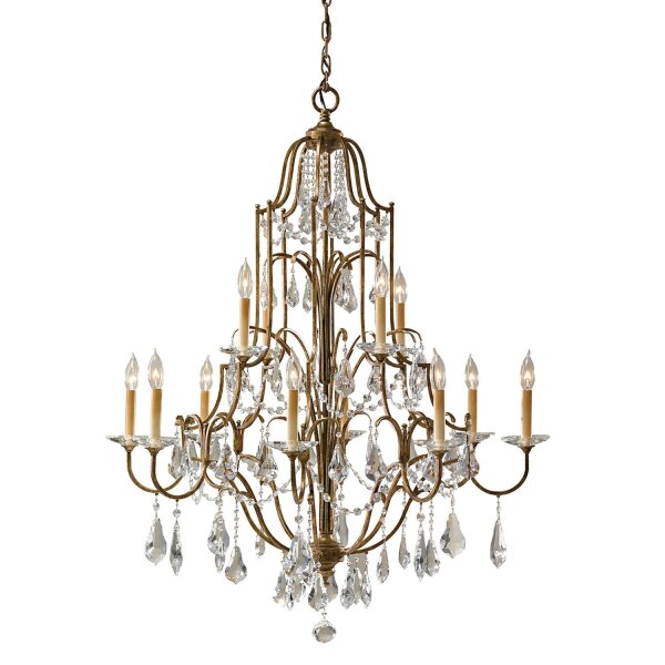 Lustre CANDELA 14 bronze antique Ø93cm 12xE14 baroque