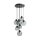Suspension verre fumé 7x E27 ajustable Abat-jour sphérique