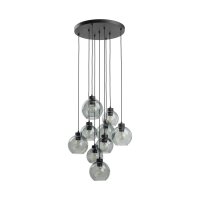 Suspension verre fum&eacute; m&eacute;tal H : max. 140 cm...