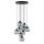 Pendelleuchte Rauchglas Metall H: max. 140 cm 9x E27