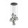 Pendelleuchte Rauchglas Metall H: max. 140 cm 9x E27