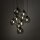 Pendelleuchte Rauchglas Metall H: max. 140 cm 9x E27