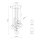 Pendelleuchte Rauchglas Metall H: max. 140 cm 9x E27