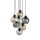 Lampe à suspendre verre fumé H : max. 140 cm réglable 7x E27