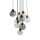 Suspension verre fumé H : max. 140 cm réglable 9x E27