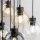 Suspension verre fumé H : max. 140 cm réglable 9x E27