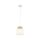 Hängeleuchte Stoff Jute E27 Ø 20 cm H: max. 160 cm Weiß Natur