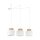 Lampe à suspendre réglable tissu jute L : max. 4 m E27 3-flamme