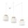 Lampe à suspendre réglable tissu jute L : max. 4 m E27 3-flamme