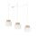 Lampe à suspendre réglable tissu jute L : max. 4 m E27 3-flamme