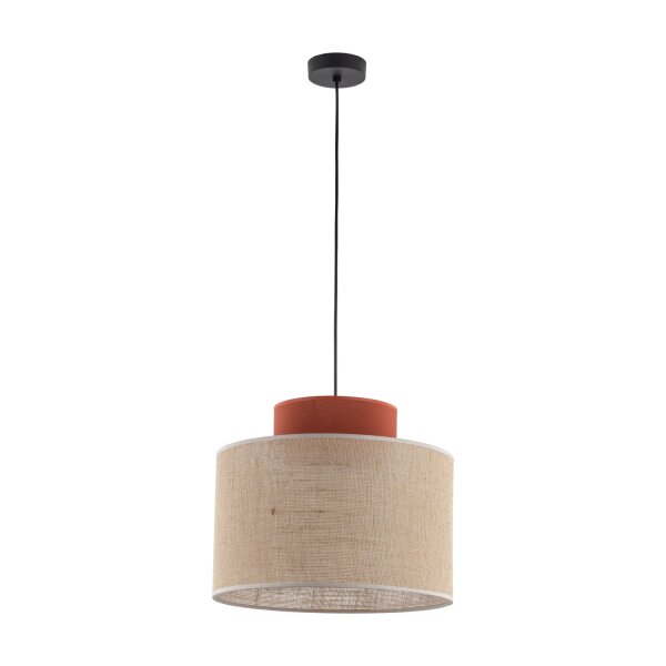 Lampe à suspendre ronde Ø 38 cm H : max. 170 cm E27 Jute Tissu