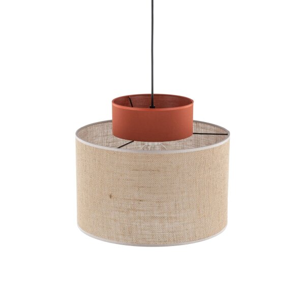 Lampe à suspendre ronde Ø 38 cm H : max. 170 cm E27 Jute Tissu