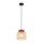 Pendelleuchte Jute Stoff Metall Ø 20 cm schmal Bunt E27