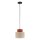 Pendelleuchte Jute Stoff Metall Ø 20 cm schmal Bunt E27