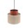 Pendelleuchte Jute Stoff Metall Ø 20 cm schmal Bunt E27