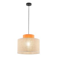 Suspension ronde E27 Ø 38 cm H : max. 170 cm Jute...