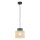 Suspension petite Ø 20 cm ajustable jute tissu E27