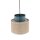 Suspension petite Ø 20 cm ajustable jute tissu E27