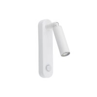 Applique avec interrupteur H : 22 cm orientable Blanc...