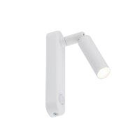 Applique avec interrupteur H : 22 cm orientable Blanc...