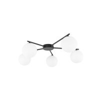 Deckenleuchte Schwarz Weiß L: 67 cm G9 5-flammig...