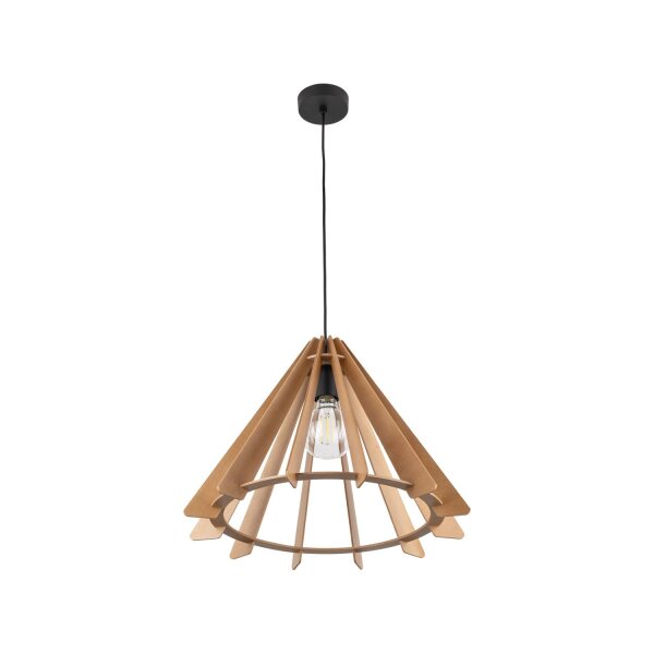 Hängeleuchte Holz E27 Ø 50 cm H: max. 160 cm verstellbar
