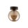 Lampe de plafond petite boule Ø 12 cm H : 15 cm verre fumé métal G9