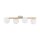 Plafonnier verre bois métal 65 cm long 4-flamme G9
