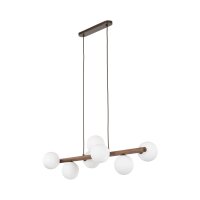 Hängelampe Holz Metall Glas L: 90 cm H: max. 125 cm...