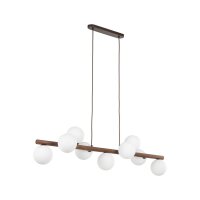 Pendelleuchte Metall Holz Glas L: 117 cm H: max. 125 cm...