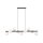 Pendelleuchte Metall Holz Glas L: 117 cm H: max. 125 cm 9x G9