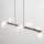 Pendelleuchte Metall Holz Glas L: 117 cm H: max. 125 cm 9x G9