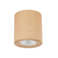 Deckenspot Holz GU10 Ø 8 cm rund H: 8,5 cm in Buche