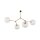 Deckenlampe Glas Metall 74 cm lang in Gold 4x G9 VINZA