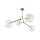 Deckenlampe Glas Metall 74 cm lang in Gold 4x G9 VINZA