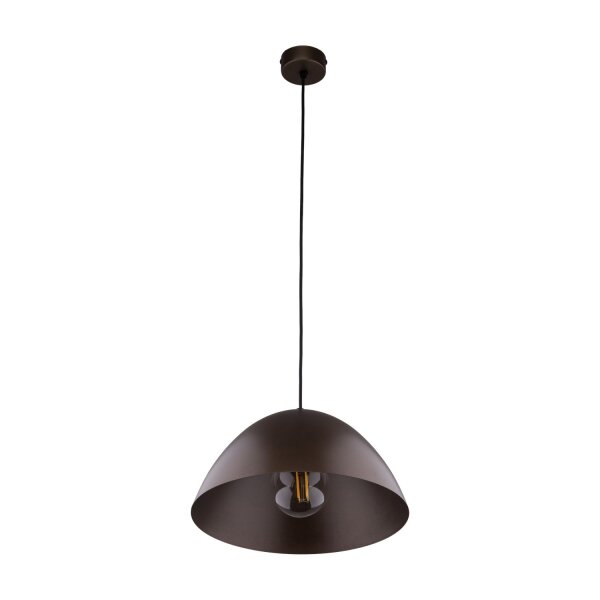 Pendelleuchte Metall Braun Ø 34 cm rund H: max. 165 cm E27