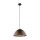 Pendelleuchte Metall Braun Ø 34 cm rund H: max. 165 cm E27